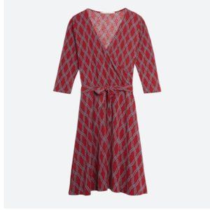 41 HAWTHORN Renesme Abstract Geo Jersey Faux Wrap Dress